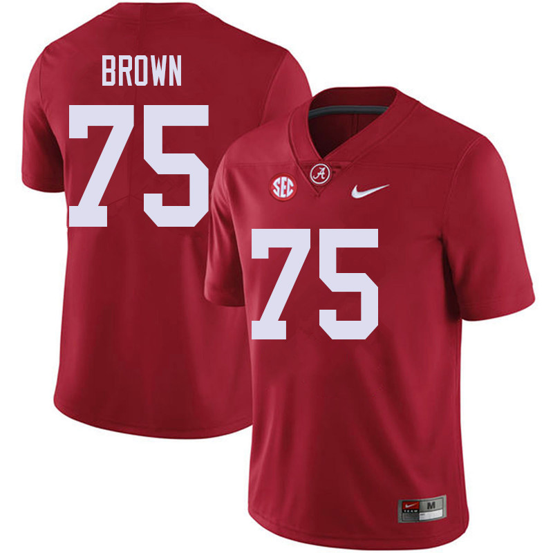 Alabama Crimson Tide Men's Tommy Brown #75 Red NCAA Nike Authentic Stitched 2018 College Football Jersey SL16D84OO